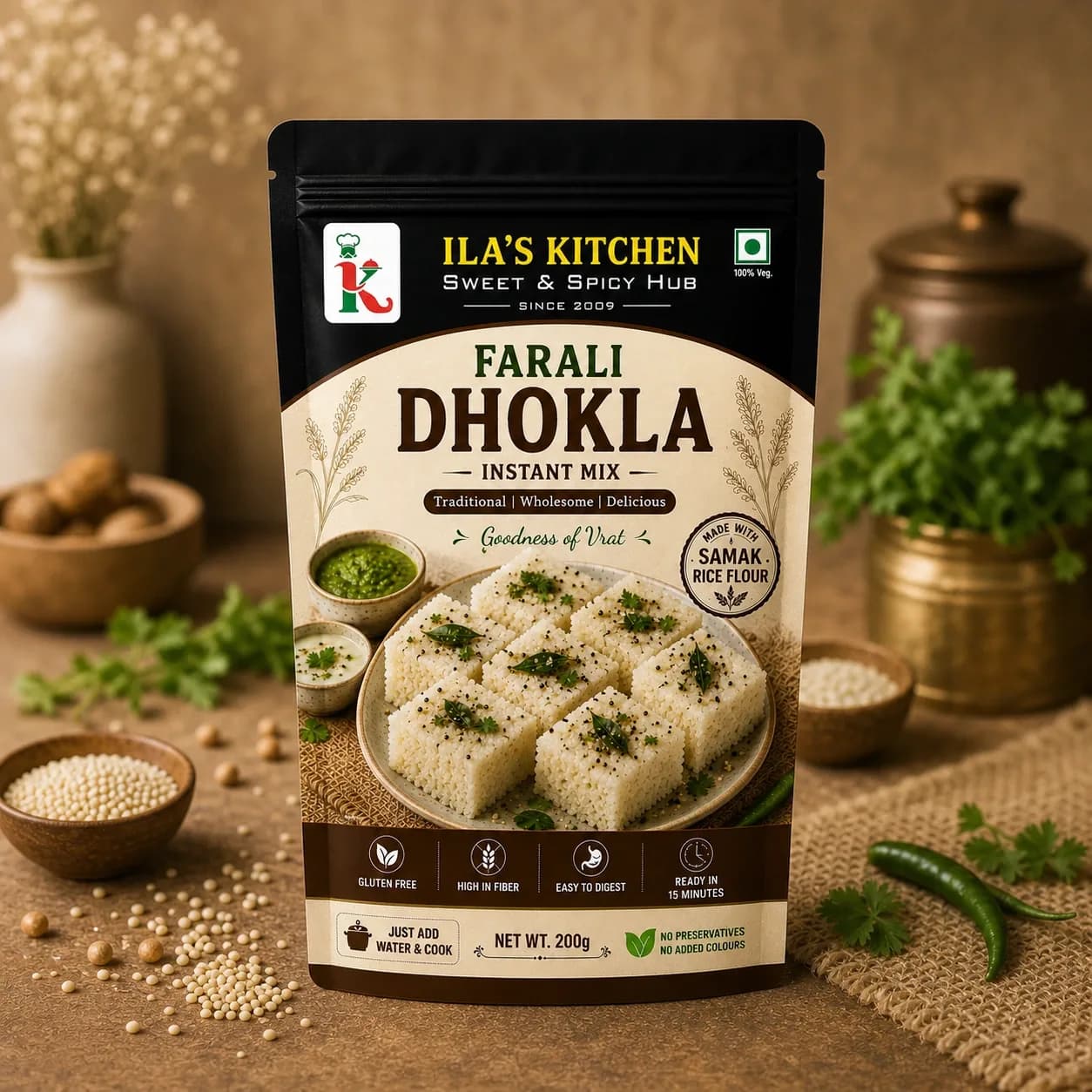 Farali Dhokla instant mix pouch
