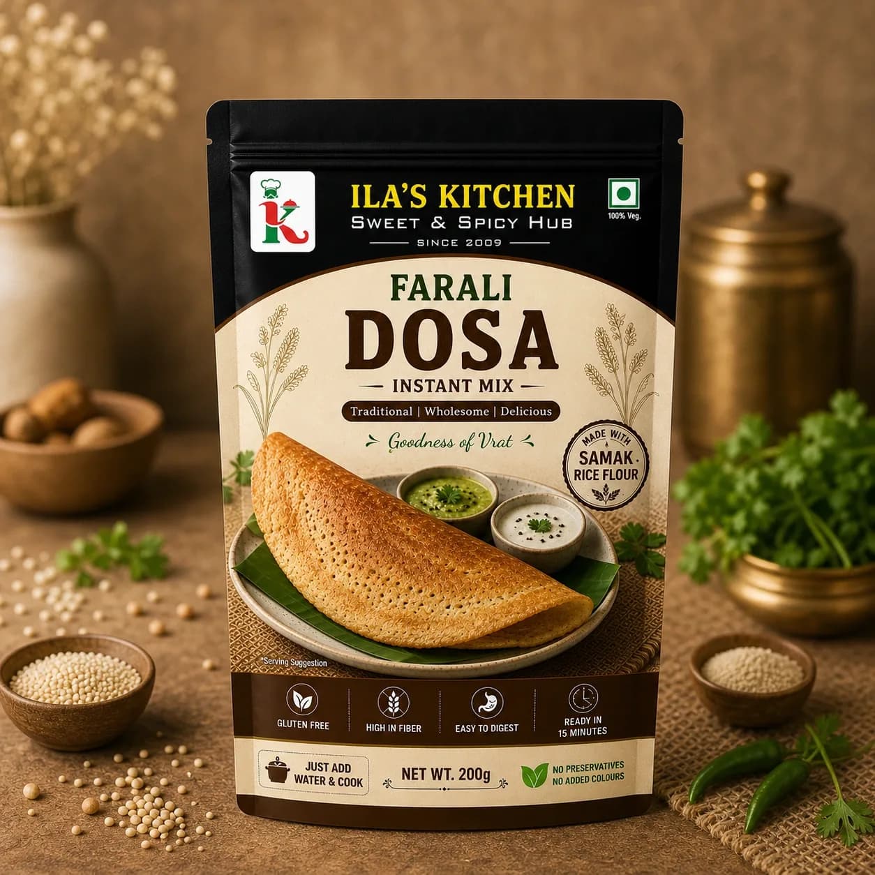 Farali Dosa instant mix pouch