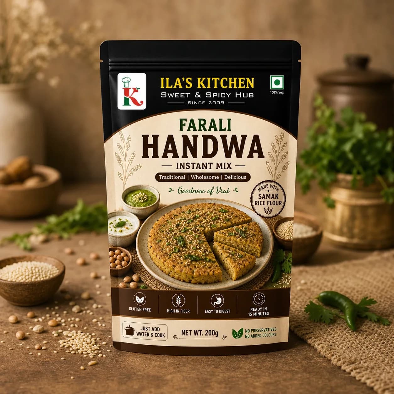 Farali Handwa instant mix pouch