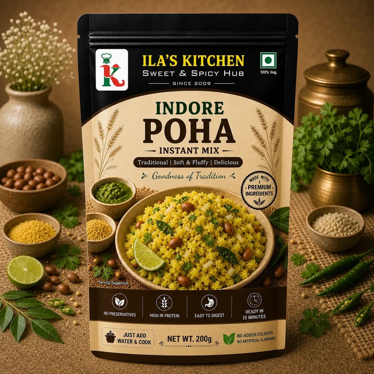 Indore Poha instant mix pouch