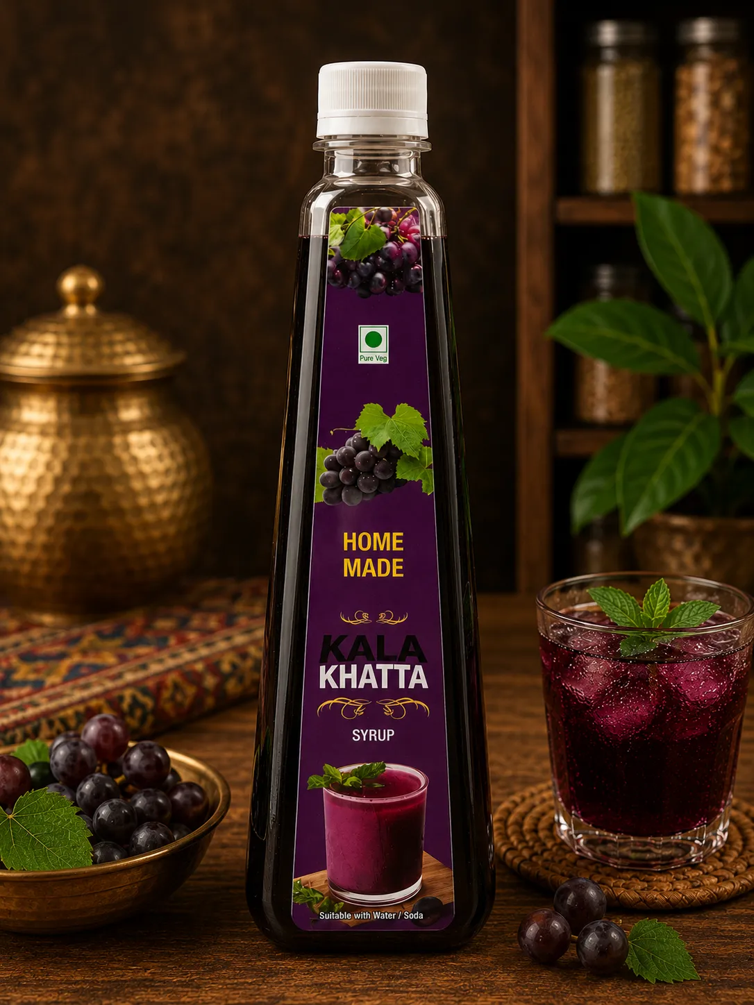 Kala Khatta syrup bottle