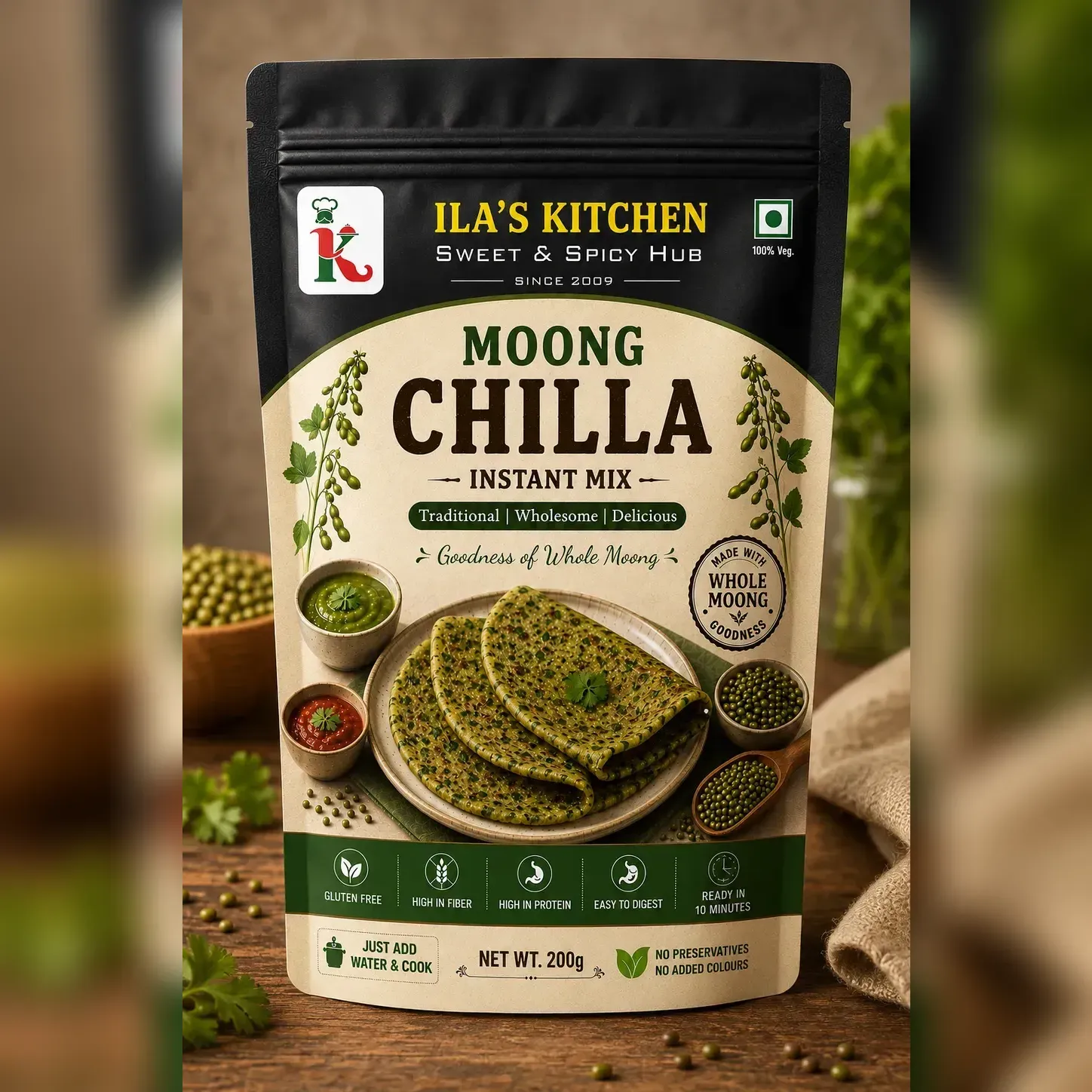 Moong Chilla instant mix pouch