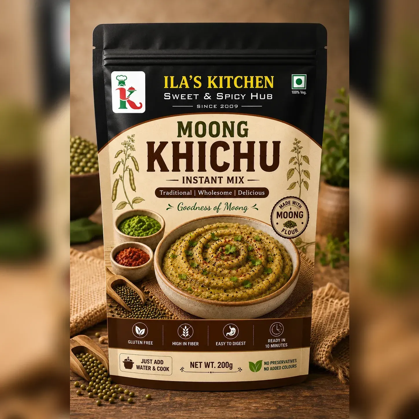 Moong Khichu instant mix pouch