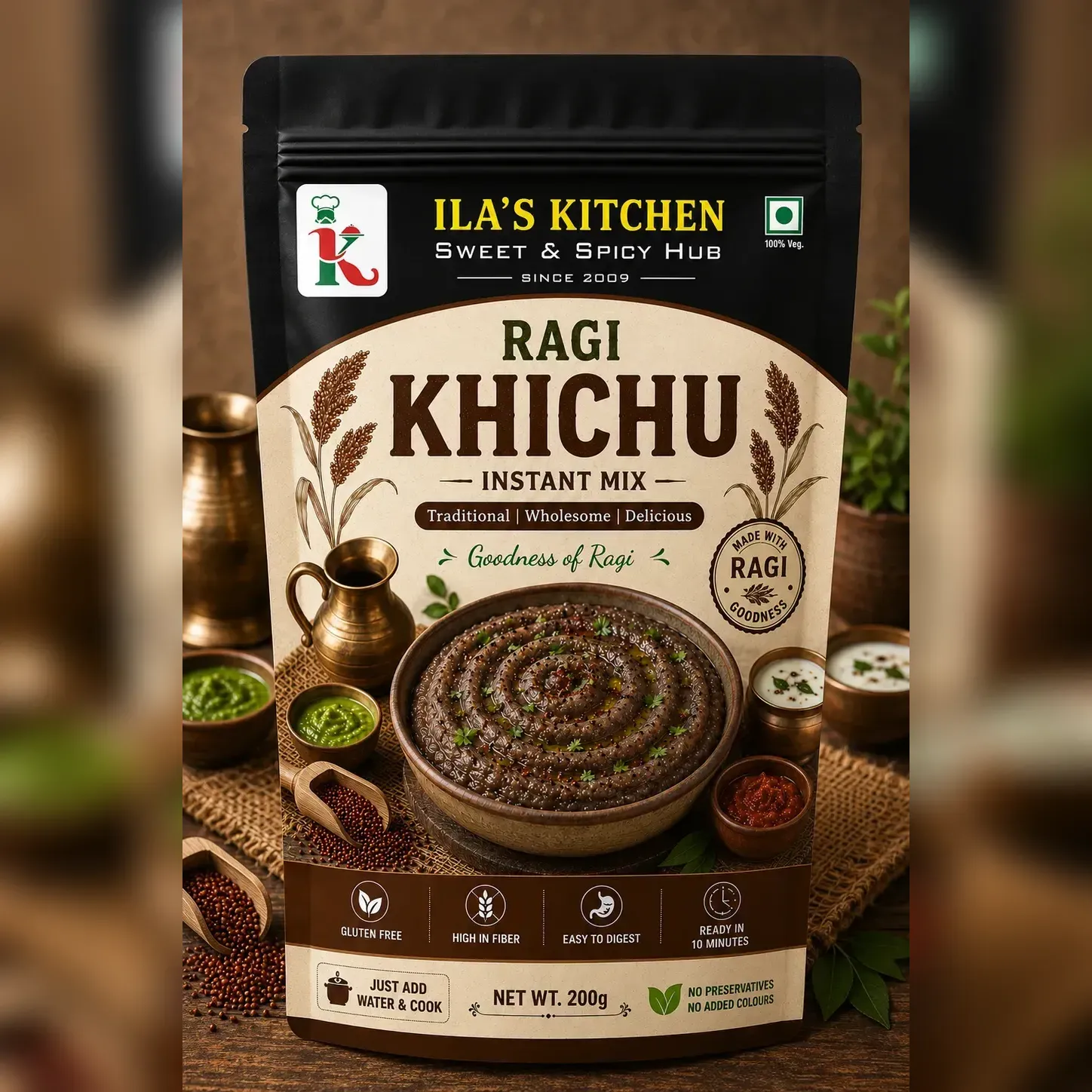 Ragi Khichu instant mix pouch