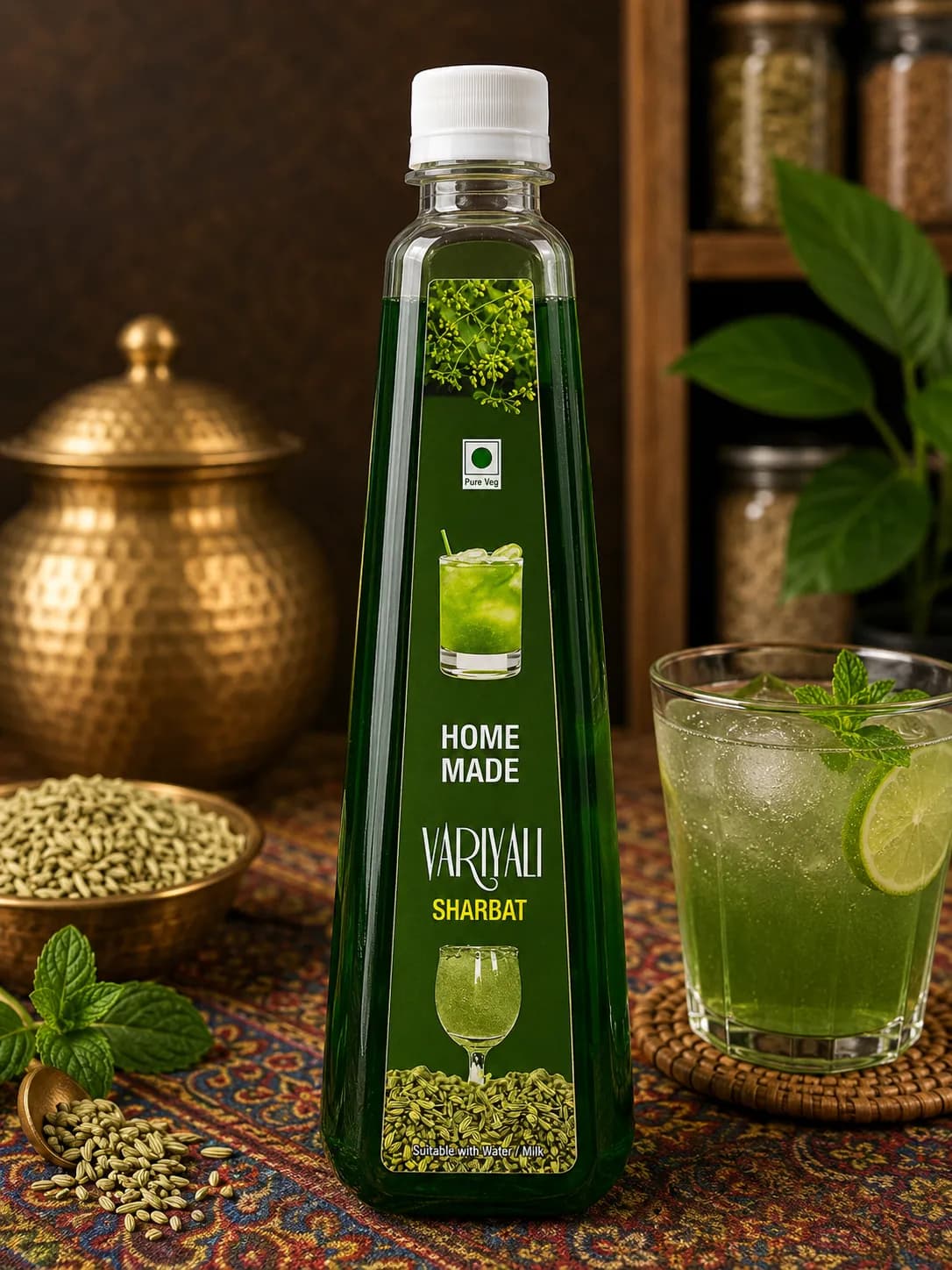 Variyali sharbat syrup bottle