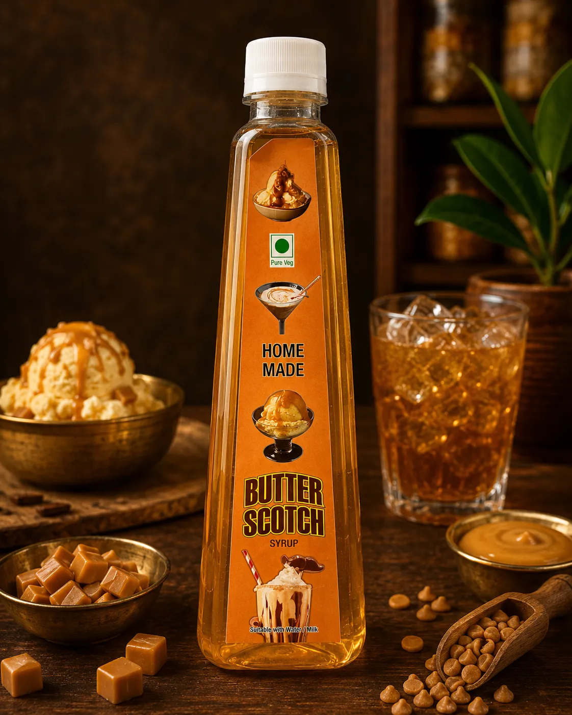 Butter Scotch syrup bottle