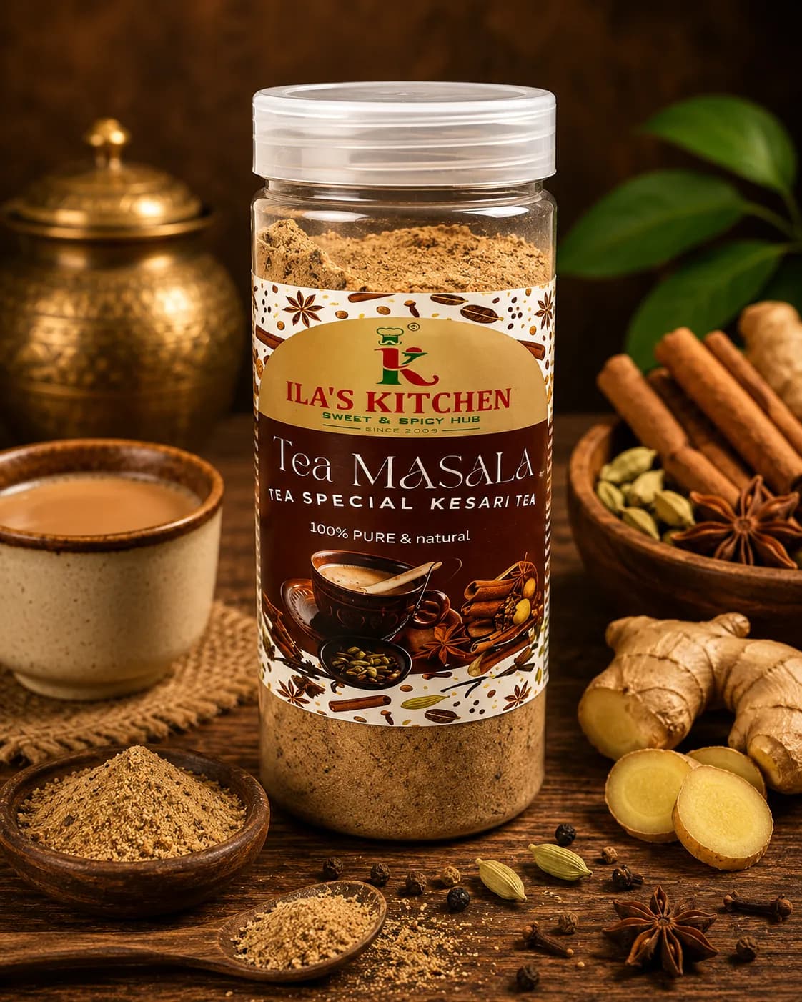 Special Kesari Tea Masala jar