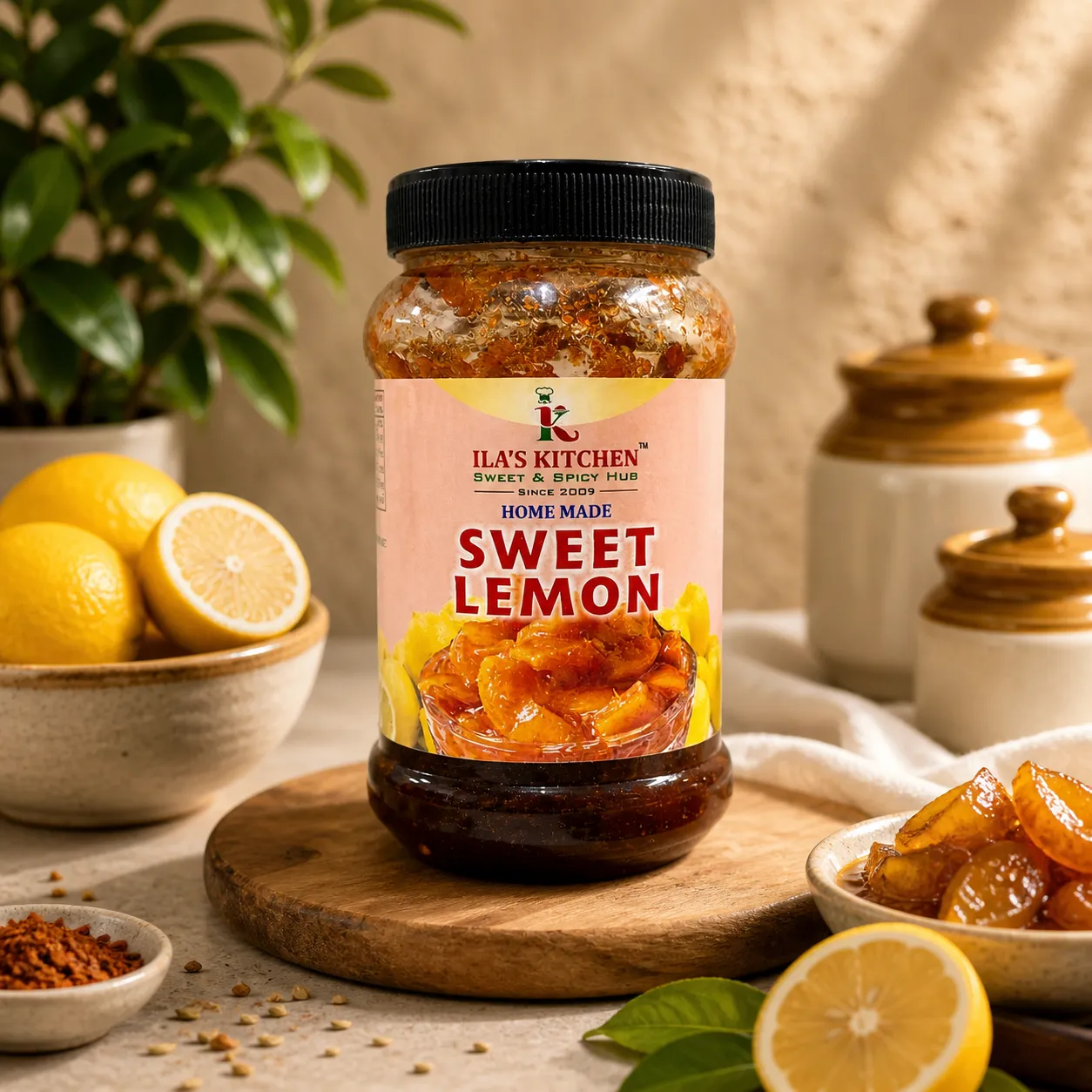Ila's Kitchen Sweet Lemon pickle jar